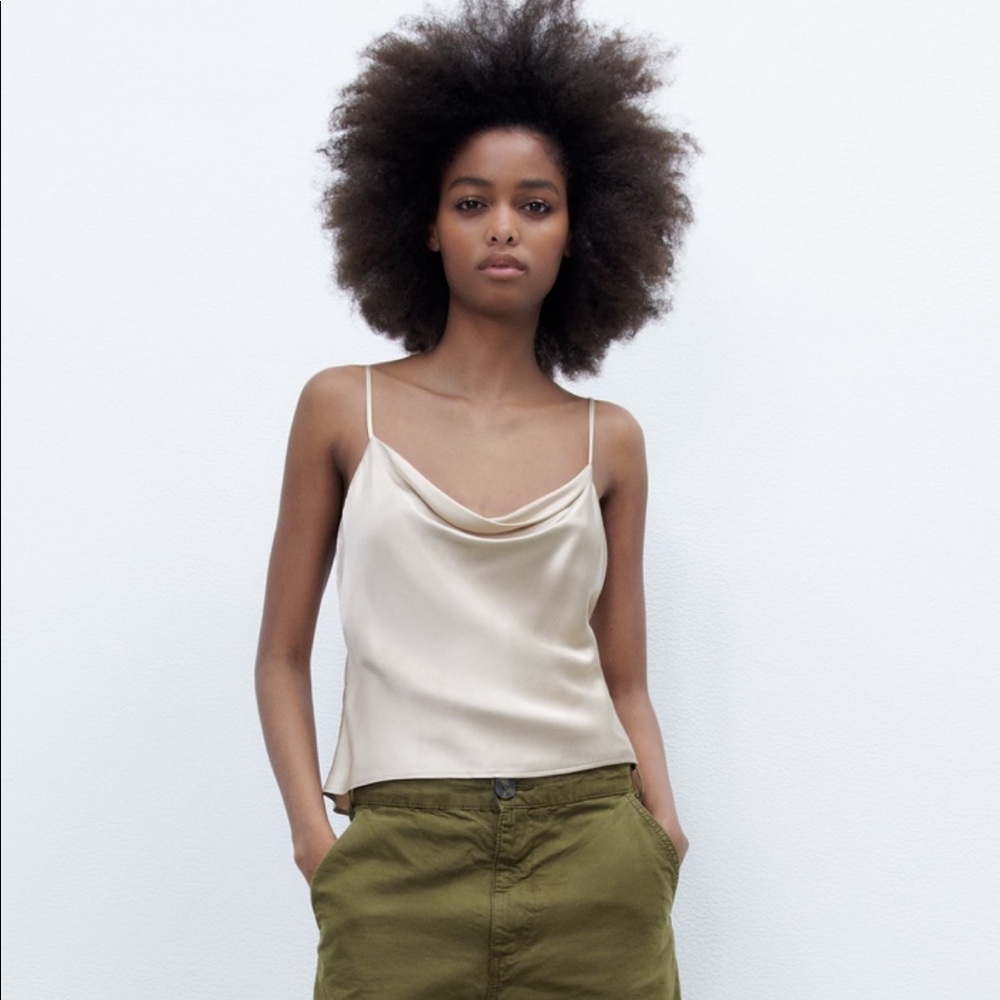 Zara Satin Effect Tank